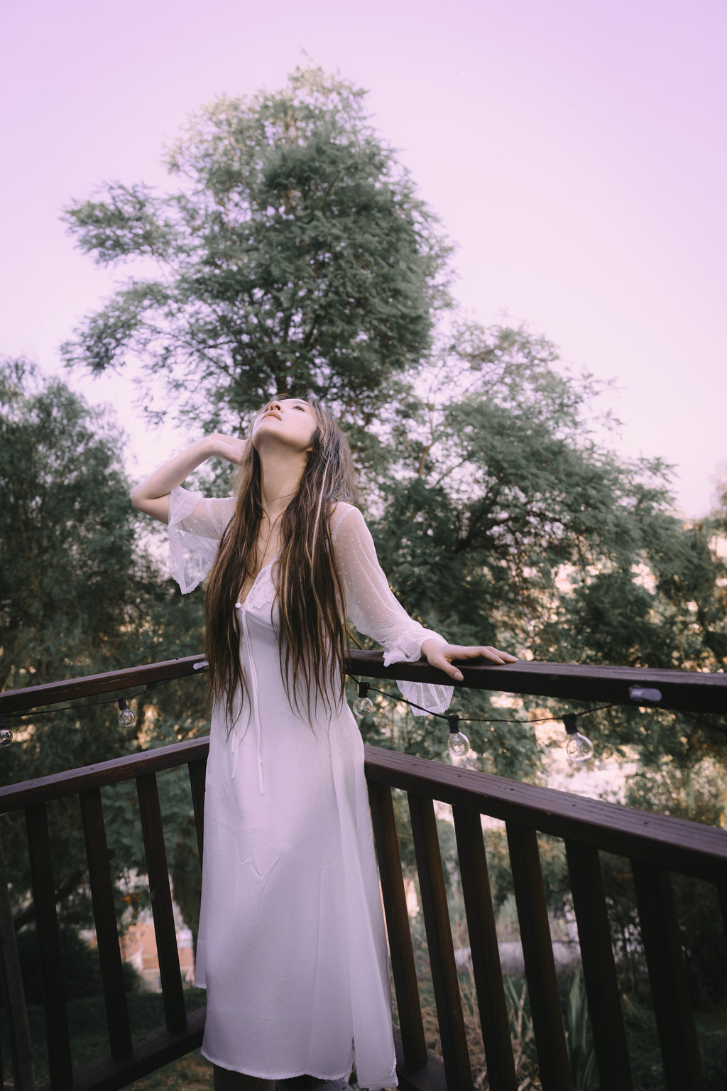 white satin nightgown