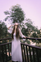 white satin nightgown