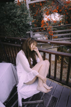 white satin nightgown