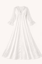 white satin nightgown