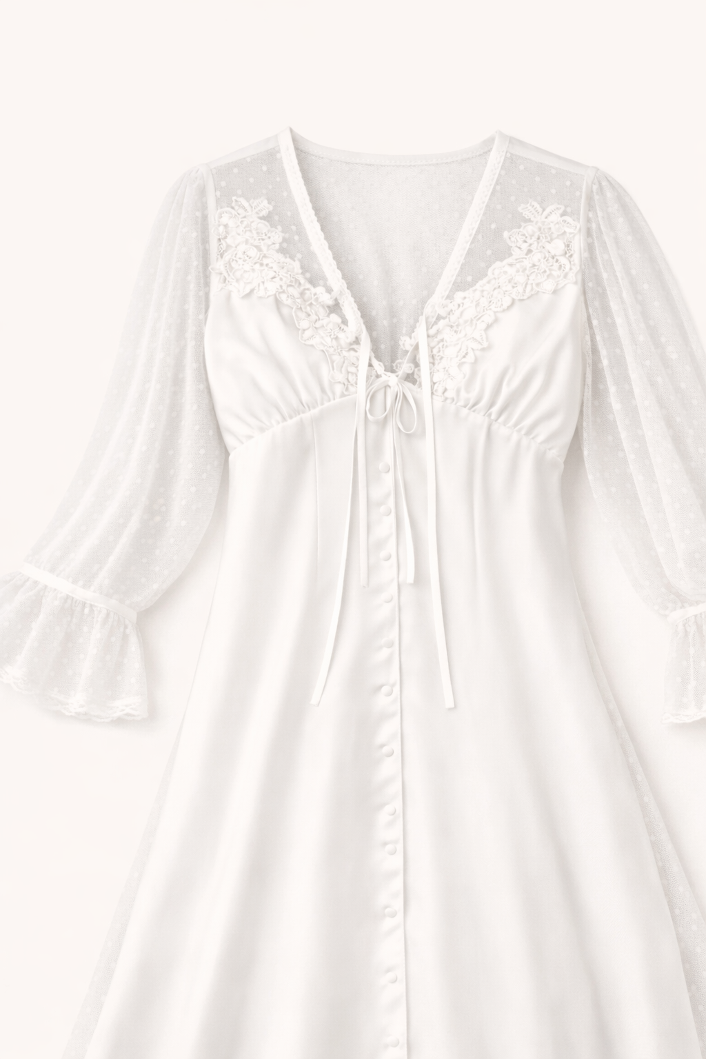 white satin nightgown
