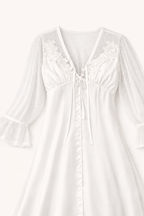 white satin nightgown
